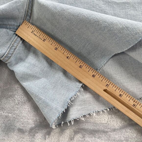 Old Navy Shorts Womens Plus 30 Light Wash OG Straight High Rise Button Fly - Picture 8 of 15